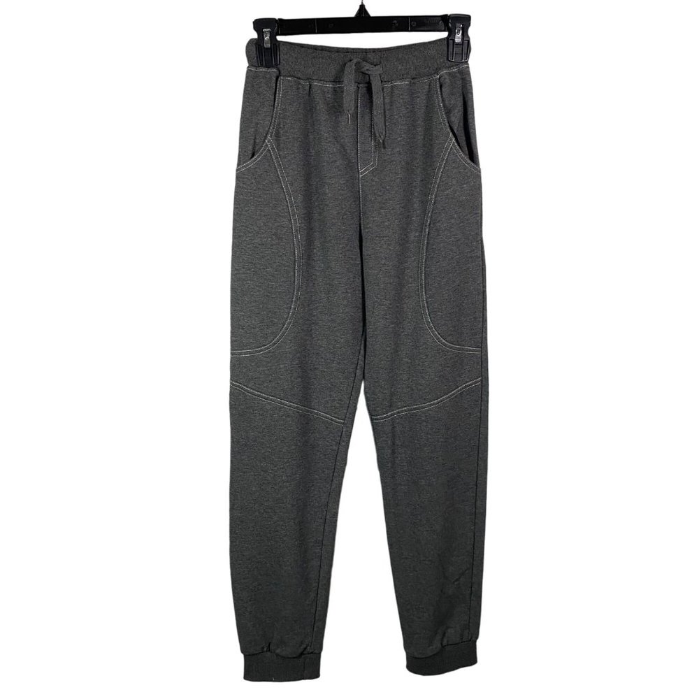 Binpaw Grey Sweatpant joggers with stitched accents Sz XS‎